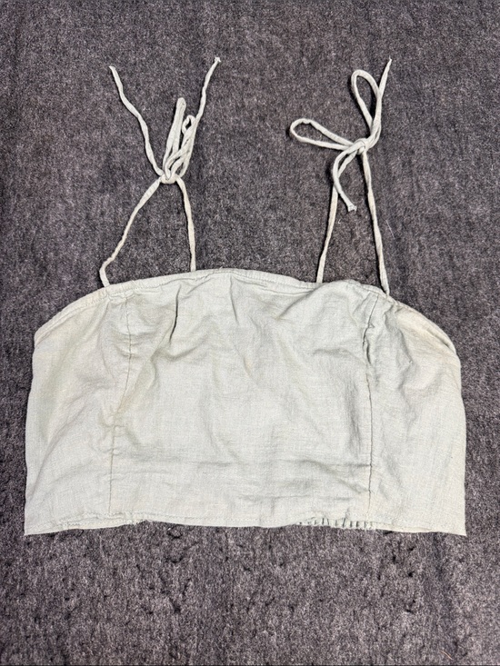 Abercrombie & Fitch Tops - Abercrombie & Fitch Pale Mint Tie-Shoulder Crop Cami